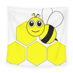 Bee Wasp Yellow Square Tapestry (large) by Alisyart