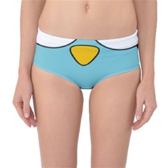 Bird Big Eyes Blue Mid-waist Bikini Bottoms by Alisyart