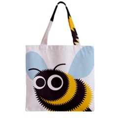 Bee Wasp Face Sinister Eye Fly Zipper Grocery Tote Bag by Alisyart