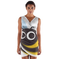 Bee Wasp Face Sinister Eye Fly Wrap Front Bodycon Dress by Alisyart