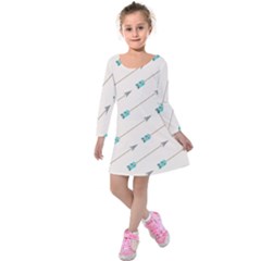 Arrow Quilt Kids  Long Sleeve Velvet Dress