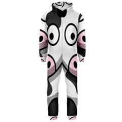 Animals Cow  Face Cute Hooded Jumpsuit (men)  by Alisyart