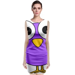 Bird Big Eyes Purple Classic Sleeveless Midi Dress