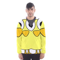 Bird Big Eyes Yellow Green Hooded Wind Breaker (men) by Alisyart