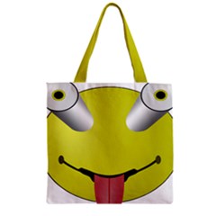 Bug Eye Tounge Zipper Grocery Tote Bag by Alisyart