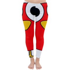 Bird Big Eyes Red Classic Winter Leggings by Alisyart