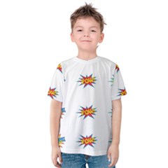 Boom Pow Pop Sign Kids  Cotton Tee