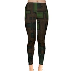 Circuit Board A Completely Seamless Background Design Leggings  by Simbadda