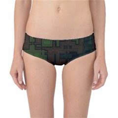 Circuit Board A Completely Seamless Background Design Classic Bikini Bottoms by Simbadda