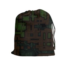 Circuit Board A Completely Seamless Background Design Drawstring Pouches (extra Large) by Simbadda