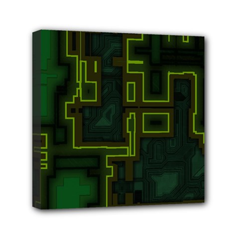 A Completely Seamless Background Design Circuit Board Mini Canvas 6  X 6  by Simbadda