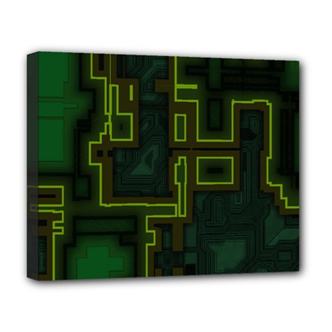 A Completely Seamless Background Design Circuit Board Deluxe Canvas 20  X 16   by Simbadda