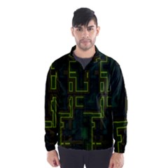 A Completely Seamless Background Design Circuit Board Wind Breaker (men) by Simbadda