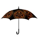 3d Fractal Jewel Gold Images Hook Handle Umbrellas (Small) View3