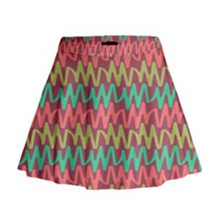 Abstract Seamless Abstract Background Pattern Mini Flare Skirt by Simbadda