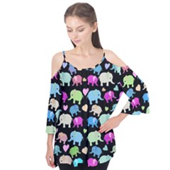 Cute Elephants  Flutter Tees