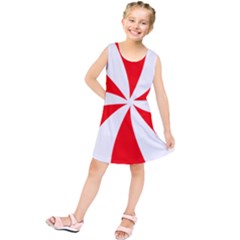 Candy Red White Peppermint Pinwheel Red White Kids  Tunic Dress by Alisyart