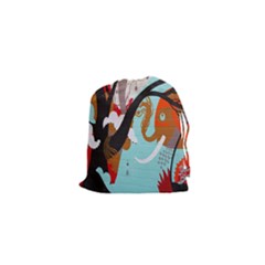 Colorful Graffiti In Amsterdam Drawstring Pouches (xs)  by Simbadda