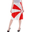 Candy Red White Peppermint Pinwheel Red White Midi Beach Skirt View1
