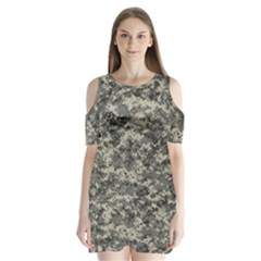 Us Army Digital Camouflage Pattern Shoulder Cutout Velvet  One Piece by Simbadda