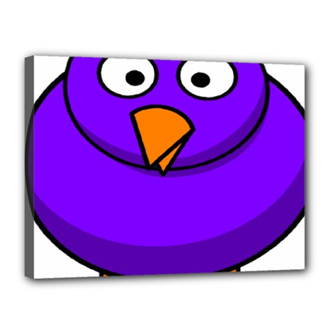 Cartoon Bird Purple Canvas 16  X 12  by Alisyart