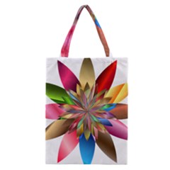 Chromatic Flower Gold Rainbow Classic Tote Bag