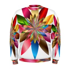 Chromatic Flower Gold Rainbow Men s Sweatshirt by Alisyart