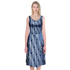 Building Architectural Background Midi Sleeveless Dress by Simbadda