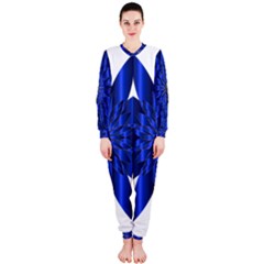 Chromatic Flower Blue Star Onepiece Jumpsuit (ladies)  by Alisyart