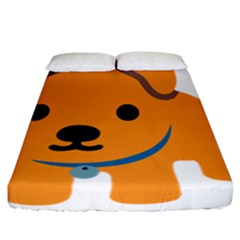 Dog Fitted Sheet (california King Size) by Alisyart