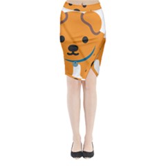 Dog Midi Wrap Pencil Skirt by Alisyart