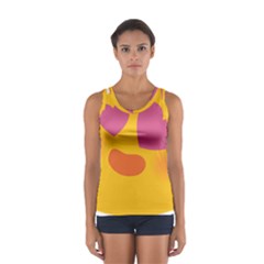 Emoji Face Emotion Love Heart Pink Orange Emoji Women s Sport Tank Top  by Alisyart