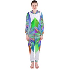 Chromatic Flower Variation Star Rainbow Hooded Jumpsuit (ladies)  by Alisyart