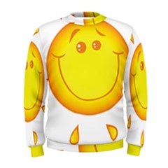 Domain Cartoon Smiling Sun Sunlight Orange Emoji Men s Sweatshirt by Alisyart