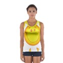 Domain Cartoon Smiling Sun Sunlight Orange Emoji Women s Sport Tank Top  View1