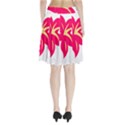 Flower Floral Lily Blossom Red Yellow Pleated Skirt View2