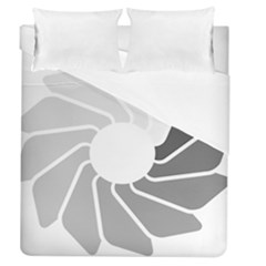 Flower Transparent Shadow Grey Duvet Cover (queen Size) by Alisyart