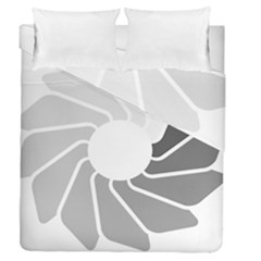 Flower Transparent Shadow Grey Duvet Cover Double Side (queen Size) by Alisyart