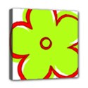 Flower Floral Red Green Mini Canvas 8  x 8  View1