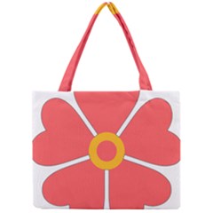 Flower With Heart Shaped Petals Pink Yellow Red Mini Tote Bag