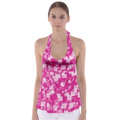 Pattern Babydoll Tankini Top