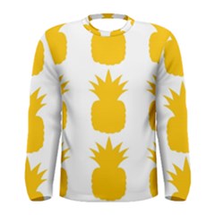 Fruit Pineapple Printable Orange Yellow Men s Long Sleeve Tee by Alisyart