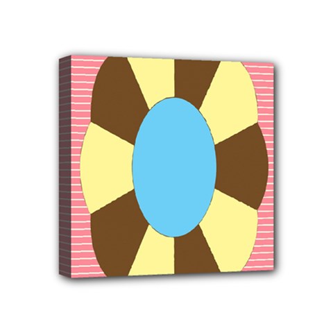 Garage Door Quilts Flower Line Mini Canvas 4  X 4  by Alisyart