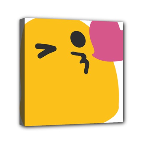 Happy Heart Love Face Emoji Mini Canvas 6  X 6 