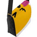 Happy Heart Love Face Emoji Flap Messenger Bag (L)  View2