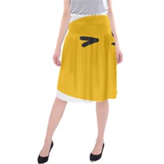 Happy Heart Love Face Emoji Midi Beach Skirt