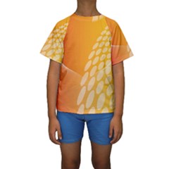 Abstract Orange Background Kids  Short Sleeve Swimwear by Simbadda