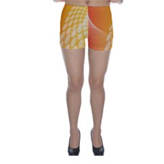 Abstract Orange Background Skinny Shorts by Simbadda