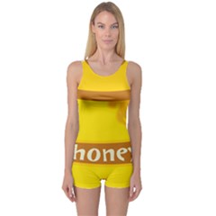 Honet Bee Sweet Yellow One Piece Boyleg Swimsuit