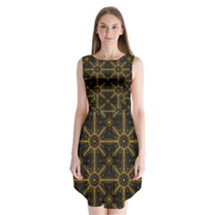 Digitally Created Seamless Pattern Tile Sleeveless Chiffon Dress   by Simbadda